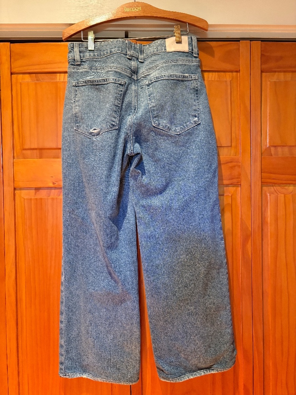 Paige Sasha Petite Wide Leg Jeans Size 29, Distressed, 99% Cotton, High Waist - Picture 2 of 13